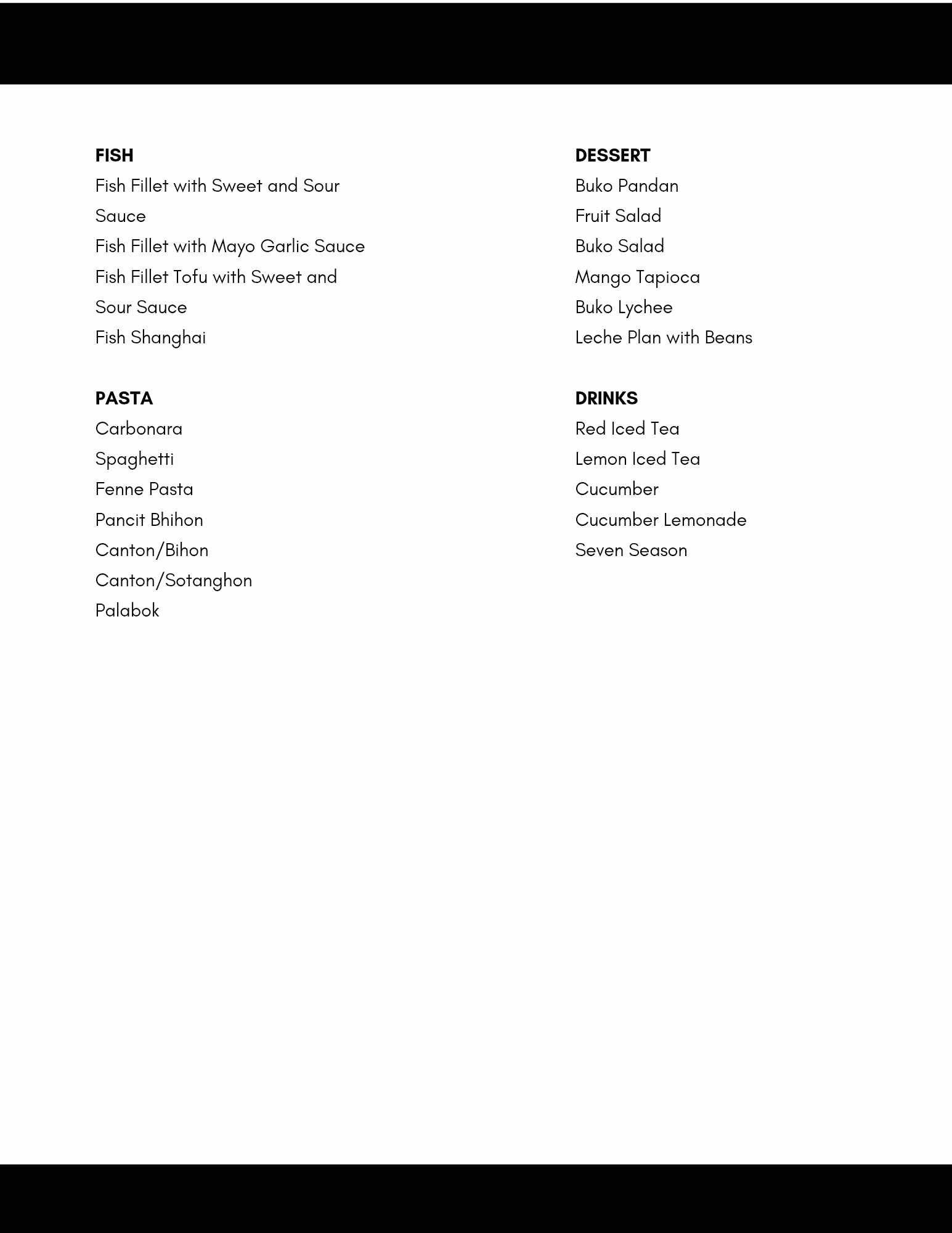 Menu Image